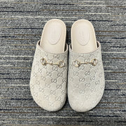 Horsebit Mule Beige Suede