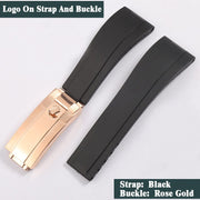 RUBBER STRAP FOR YACHT MASTER ROSE GOLD