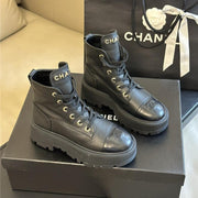 CC Boot Black Grained Calfskin