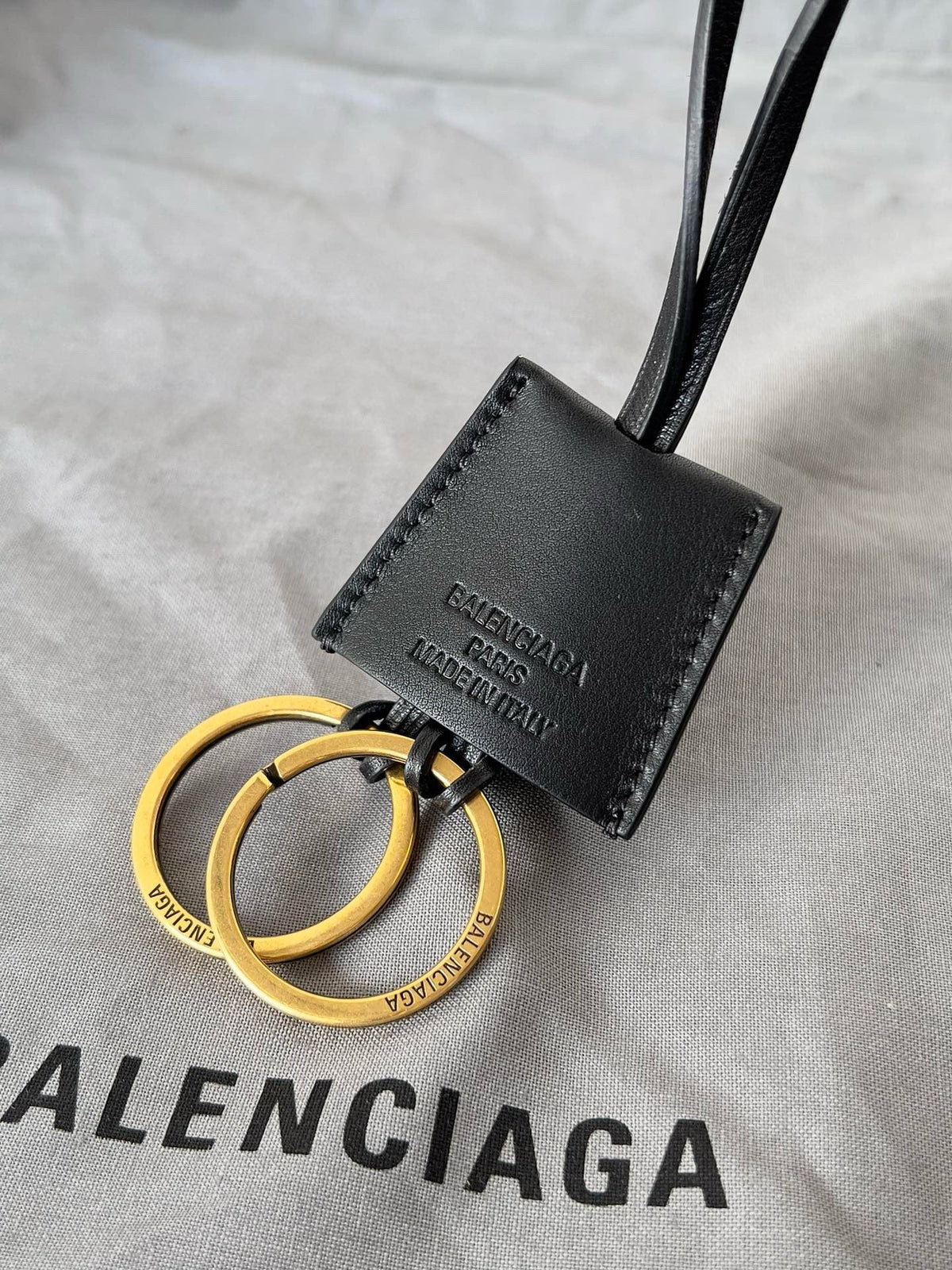 Balencia Tote Bag Black Calfskin Gold Hardware