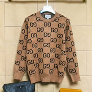 GG Camel/Wool Jumper Black Monogram
