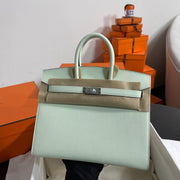 HM BIRKIN 25CM VERT FIZZ TOGO LEATHER SILVER HARDWARE