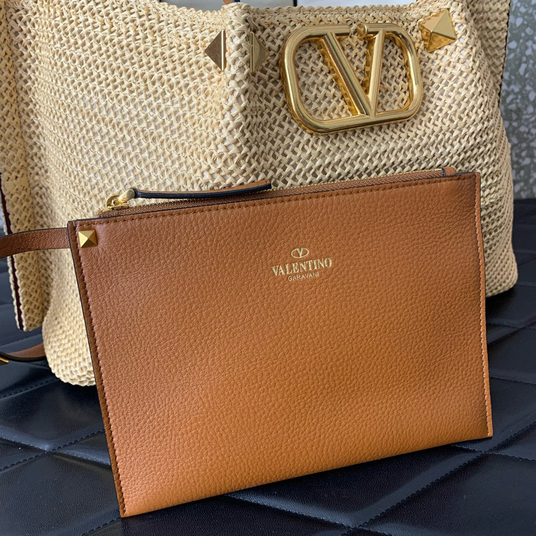Gravani Straw Summer 35cm Beige Brown Bag