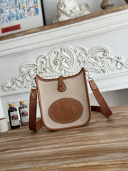 Evelyne Hermes Bags 17 Brown Beige Wax Thread and Cowhide