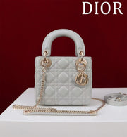 CD Mini Lady 17 Light Grey Lambskin