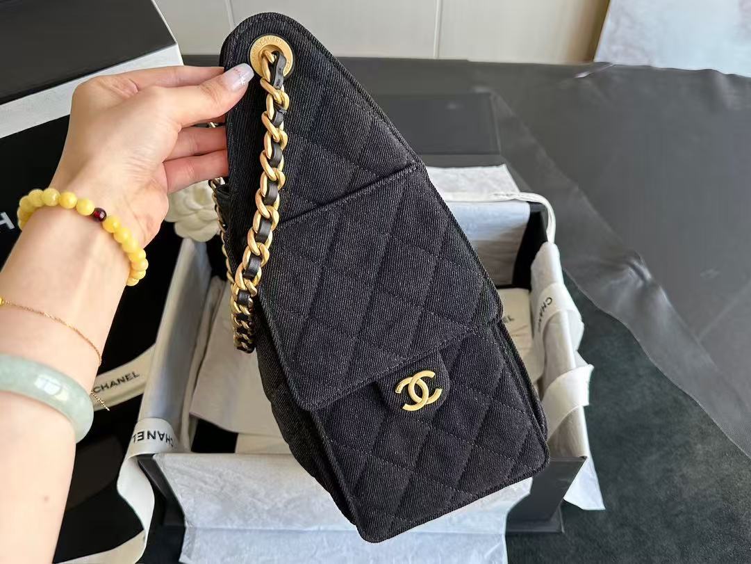 CC 25C Hobo Bag 30cm Black Denim