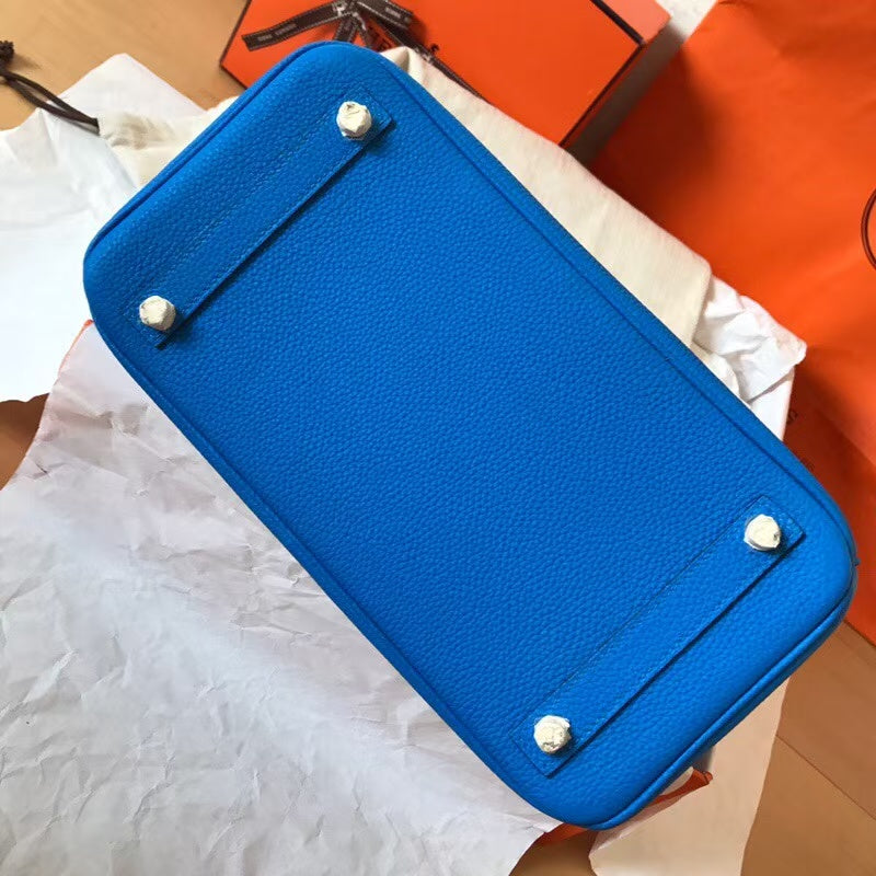 Hermes 2025 Birkin Bag  Blue Leather