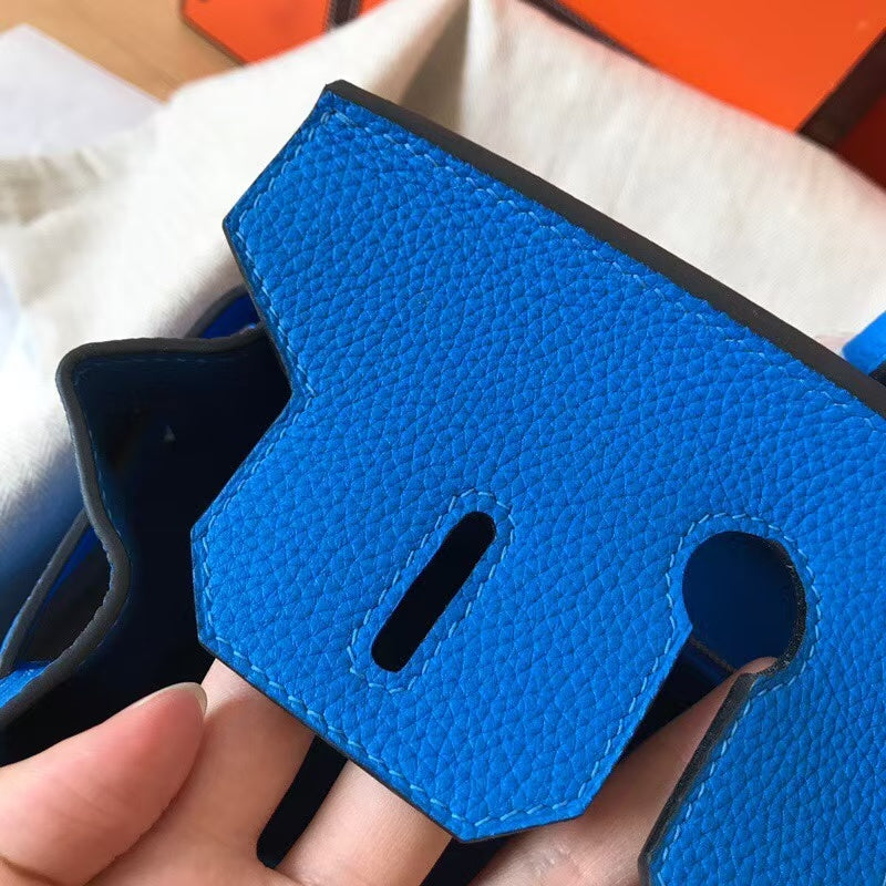 Hermes 2025 Birkin Bag  Blue Leather