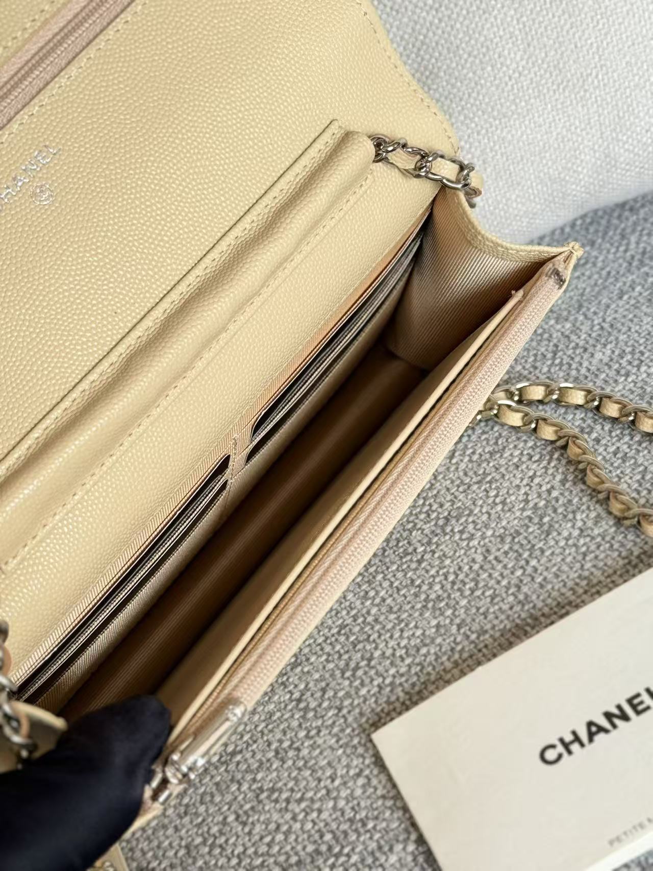 Chanel 2025 Woc Beige Caviar Leather With Gold Hardware