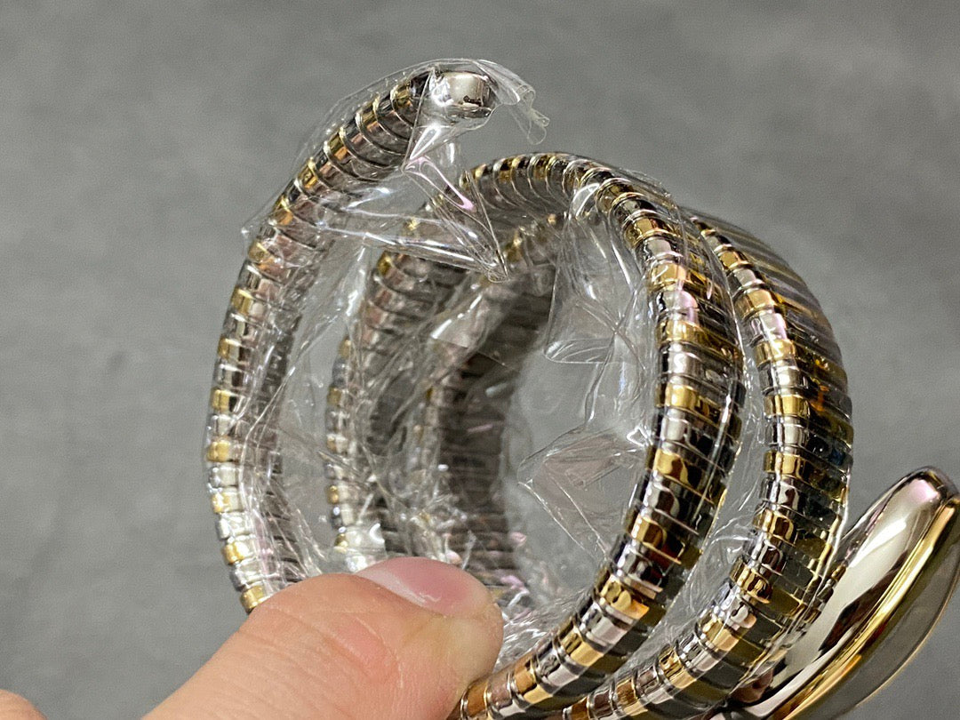 Bulgari Serpenti Tubogas 35cm Gold Silver Double Tour Watch