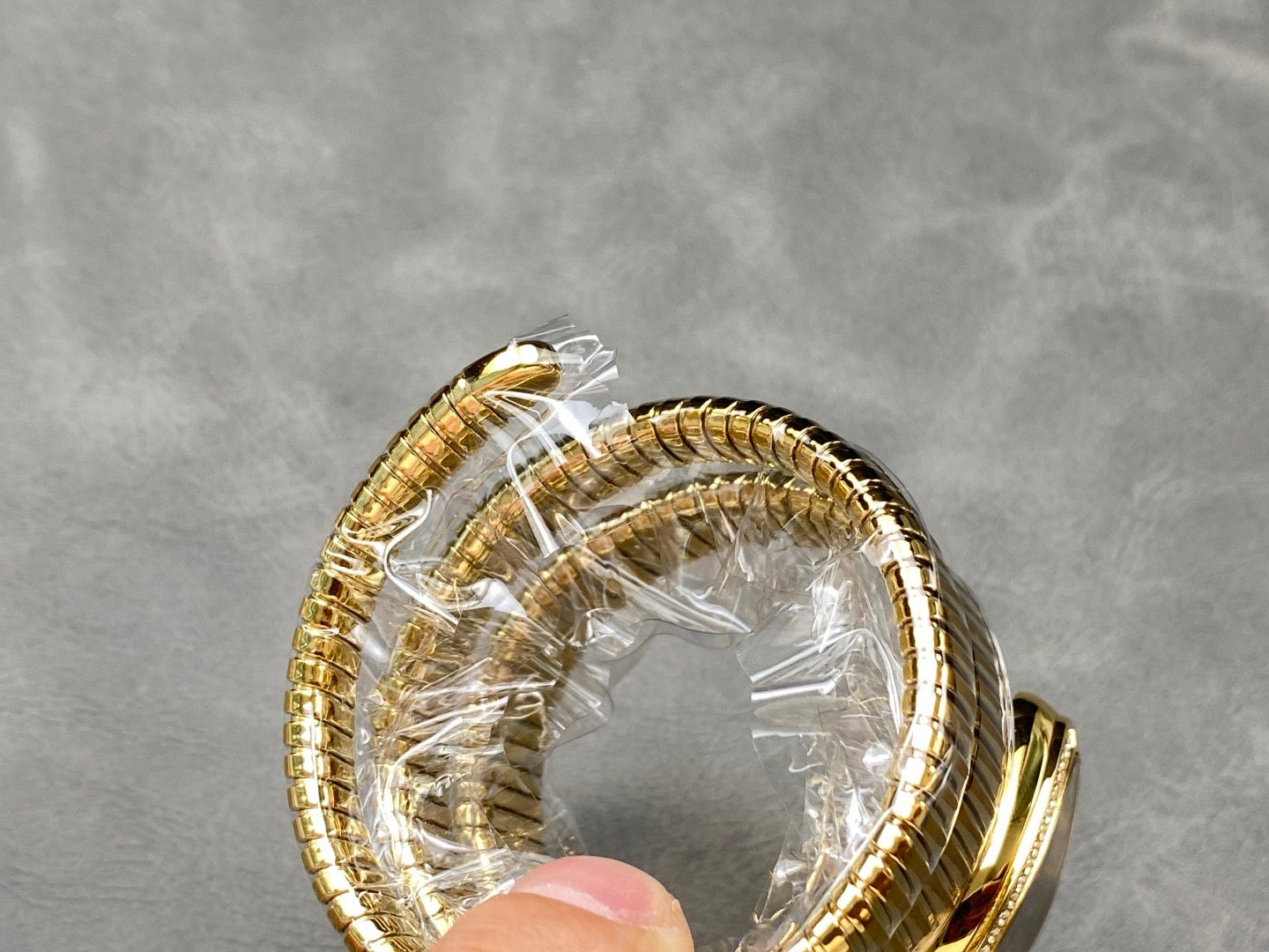 Bvlgari Serpenti Tubogas 35mm Diamond Gold Double Spiral Black Dial Watch