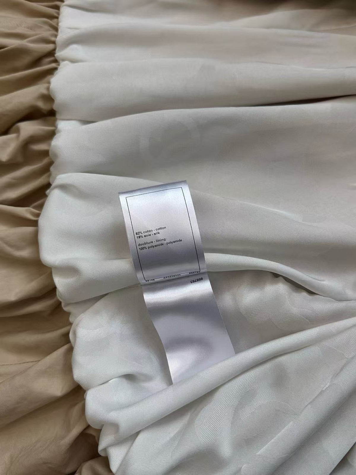 Chanel 2025 Trench Coat Beige Cotton Silk