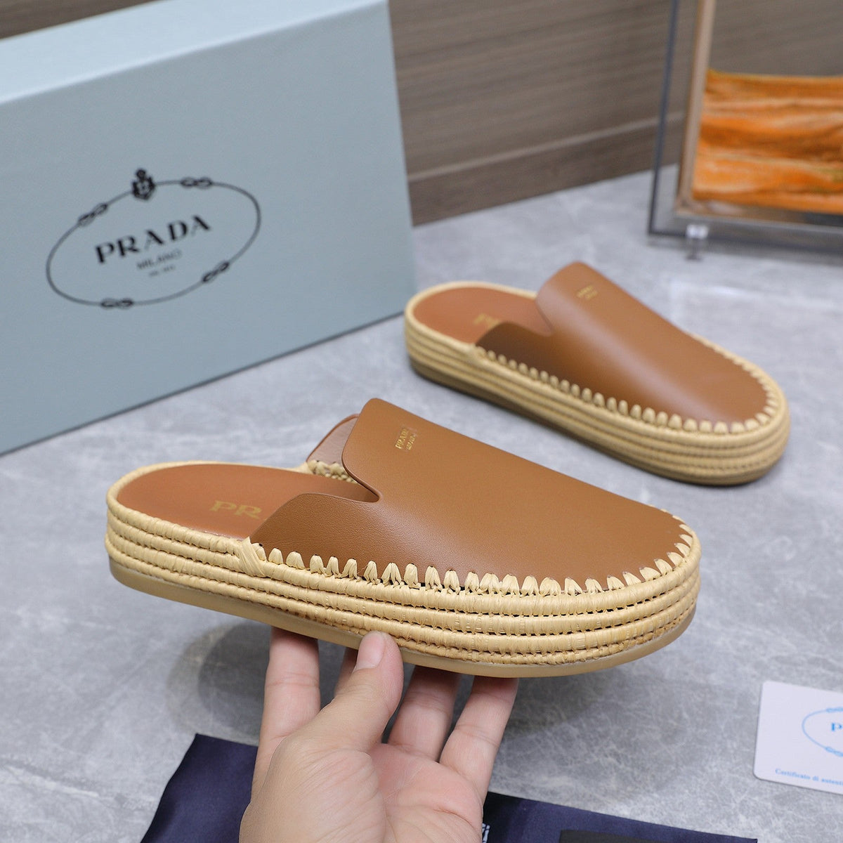 Prada 2026 Mule Woven Leather