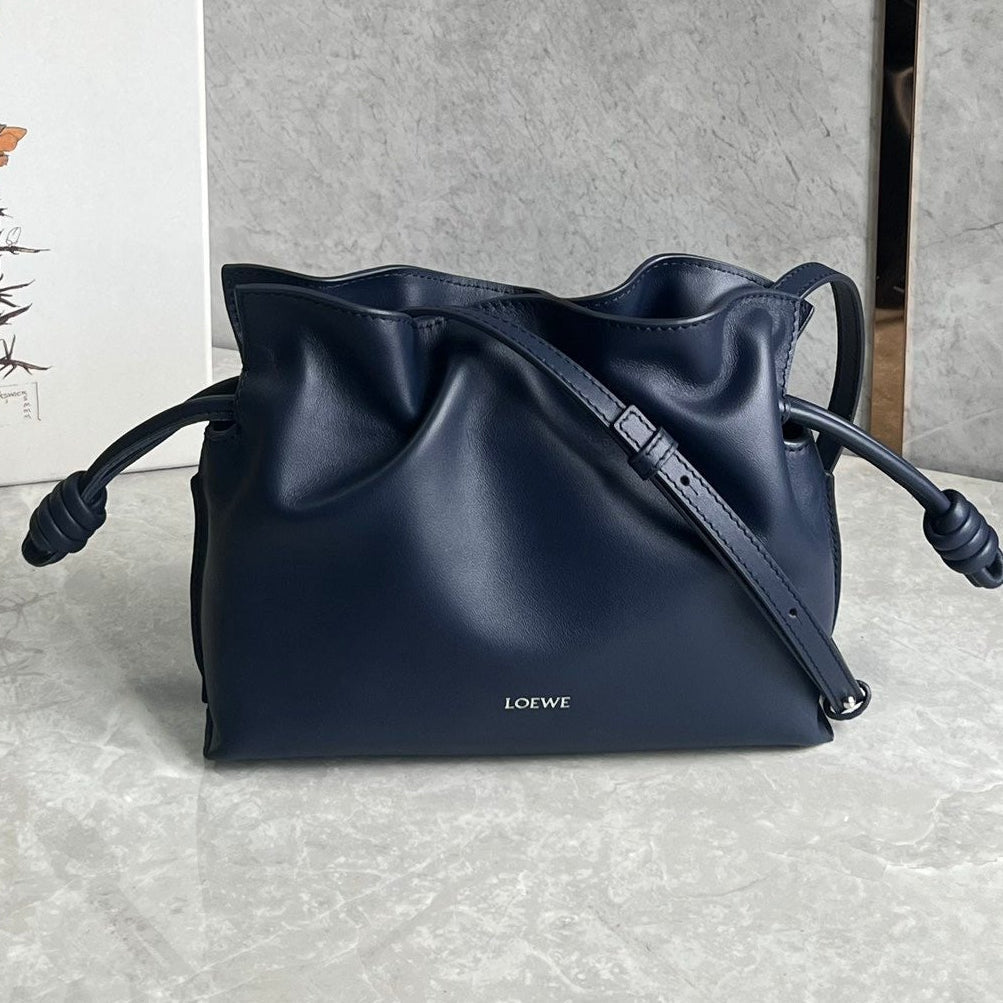 Loewe 2026 Flamenco Purse 23cm Blue Nappa Lambskin