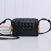 Bottega Veneta 2026 Mini Loop Metal Knots Black Calfskin