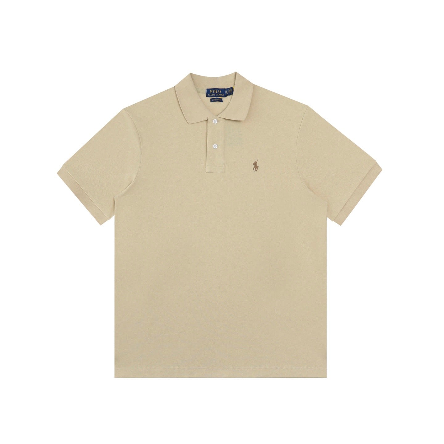 Ralph Lauren Custom Slim Fit Polo Shirt Beige Cotton