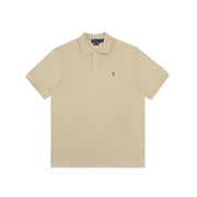 Ralph Lauren Custom Slim Fit Polo Shirt Beige Cotton