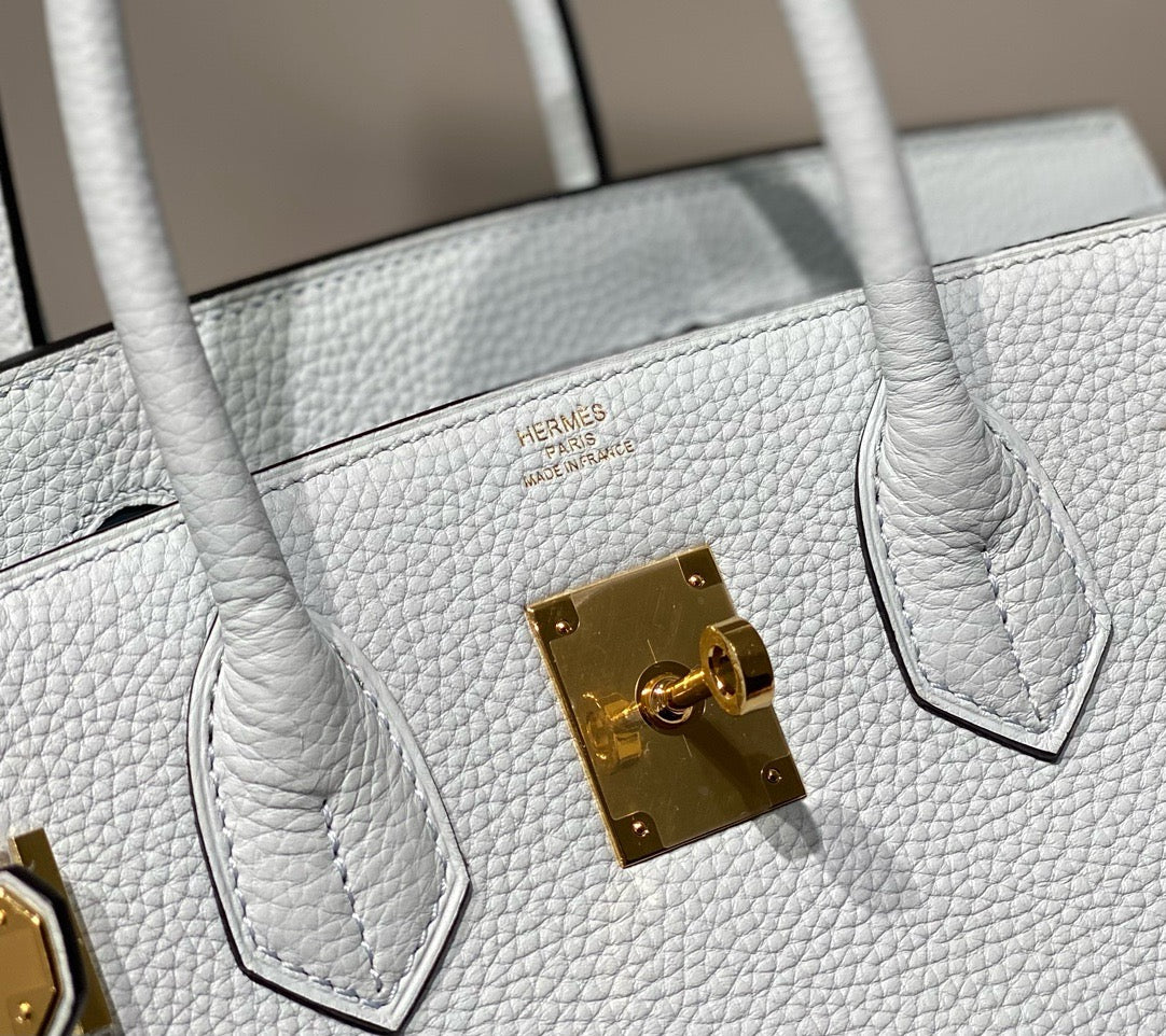 Hermes 2026 Birkin Bag 30cm Blue Togo Calfskin With Gold Hardware