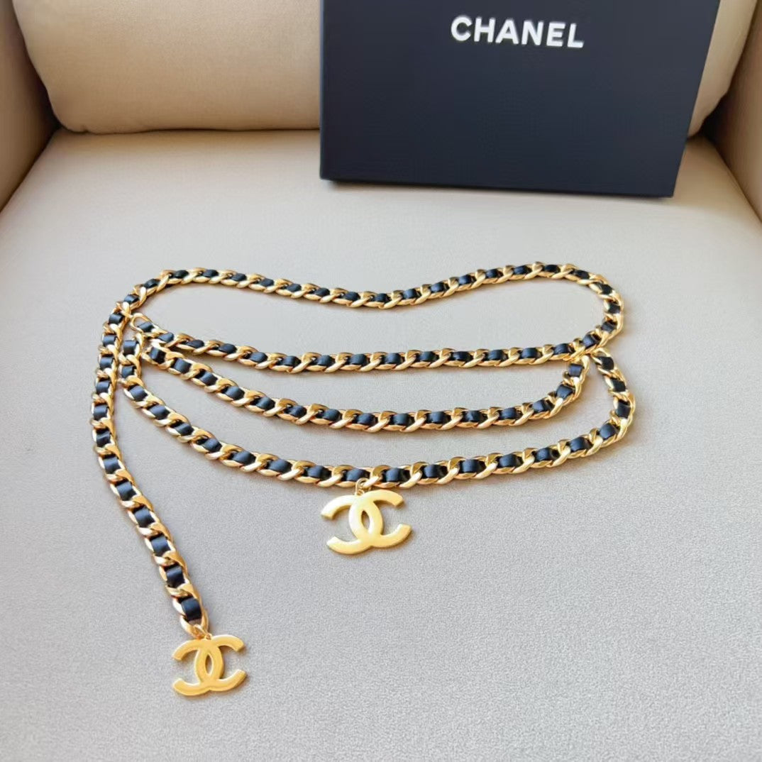 Chanel Chain Belt Metallic Leather