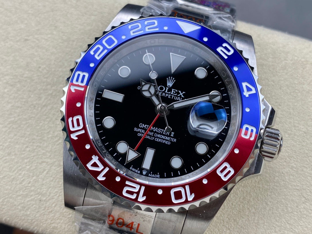 Rolex GMT-Master II 40mm Watch With Blue And Red Pepsi Bezel