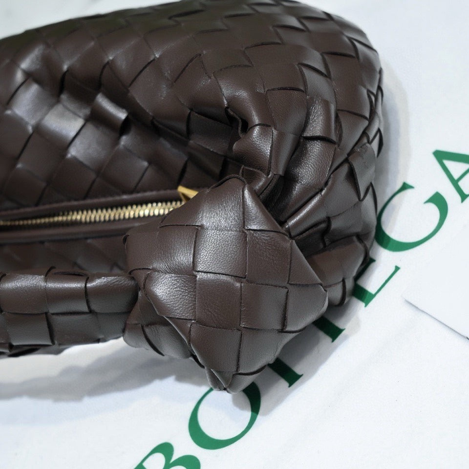 Bottega Veneta 2026 Mini Jodie 28cm Dark Brown Lambskin