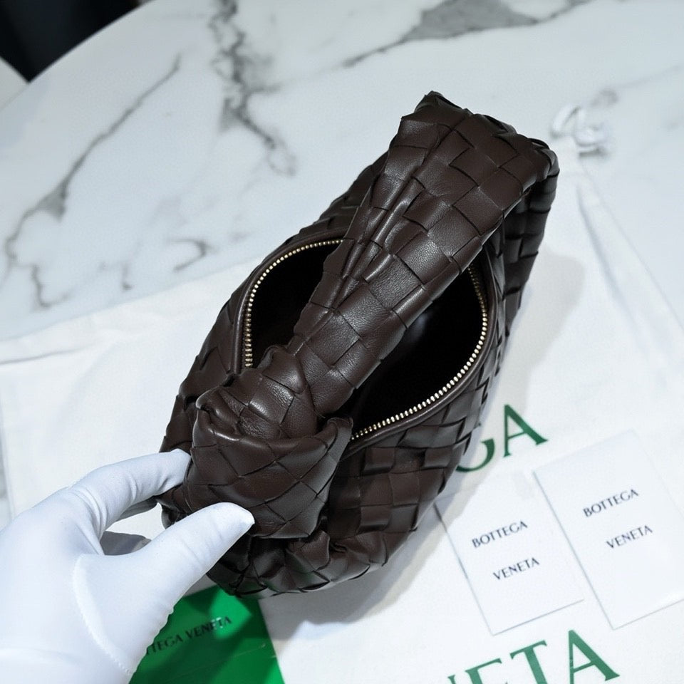 Bottega Veneta 2026 Mini Jodie 28cm Dark Brown Lambskin