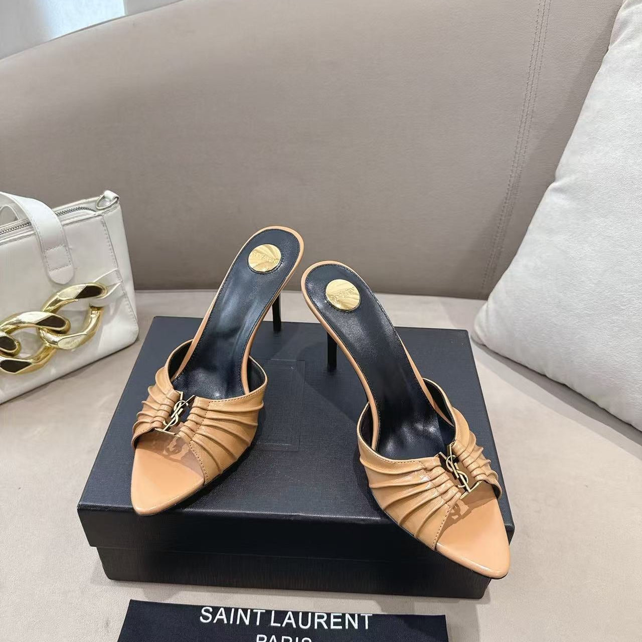 YSL 26ss Classic Mules 60 Cowhide