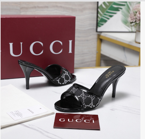 Gucci 2026 Erin GG Sandals 75mm Mesh Leather