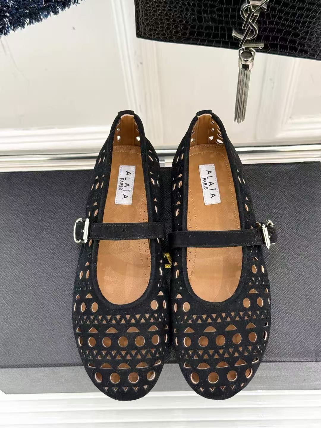 Alaia 2026 Ballet Flat Black Suede