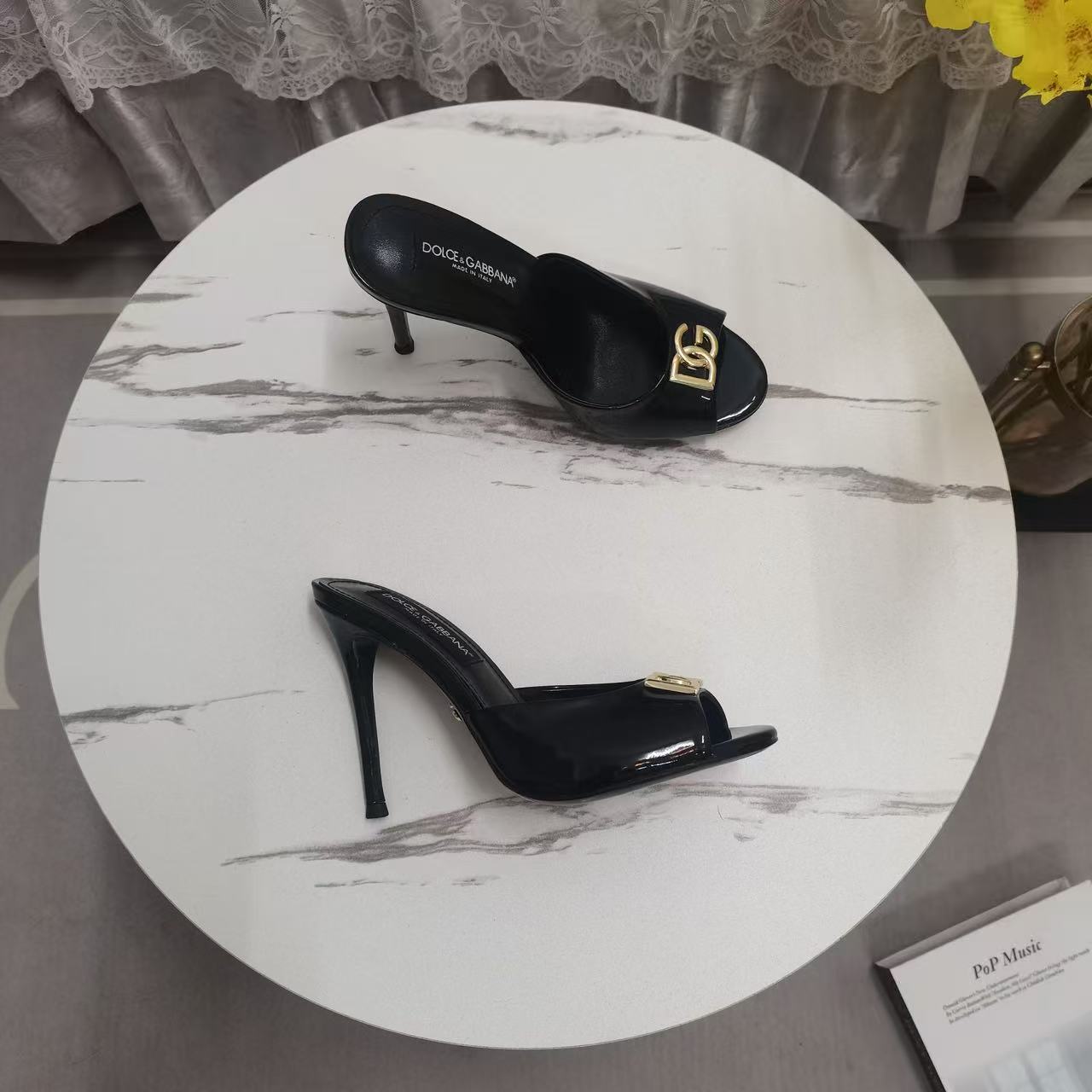 Dolce & Gabbana 2026 Sandal 110mm Black Patent Leather