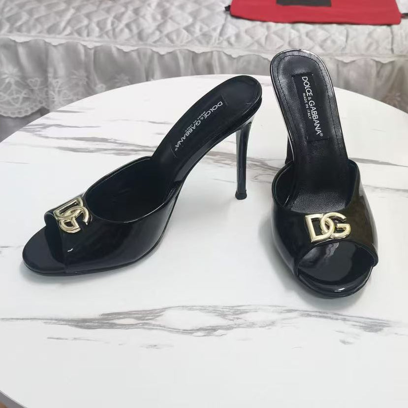 Dolce & Gabbana 2026 Sandal 110mm Black Patent Leather