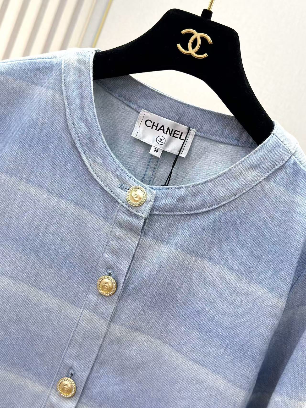 Chanel 2026 Jacket Light Blue Cotton