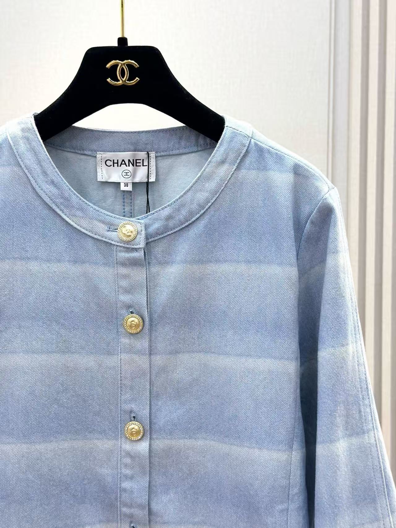 Chanel 2026 Jacket Light Blue Cotton