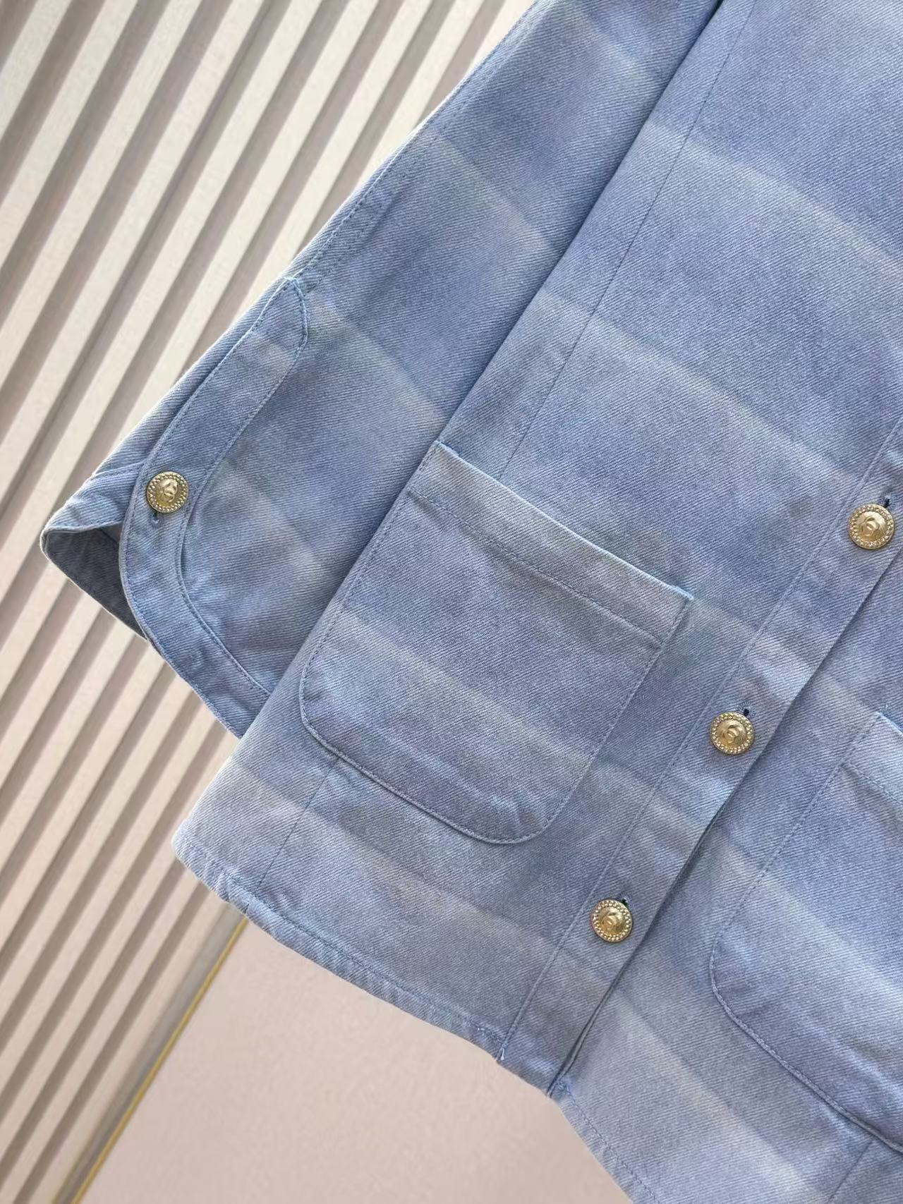 Chanel 2026 Jacket Light Blue Cotton