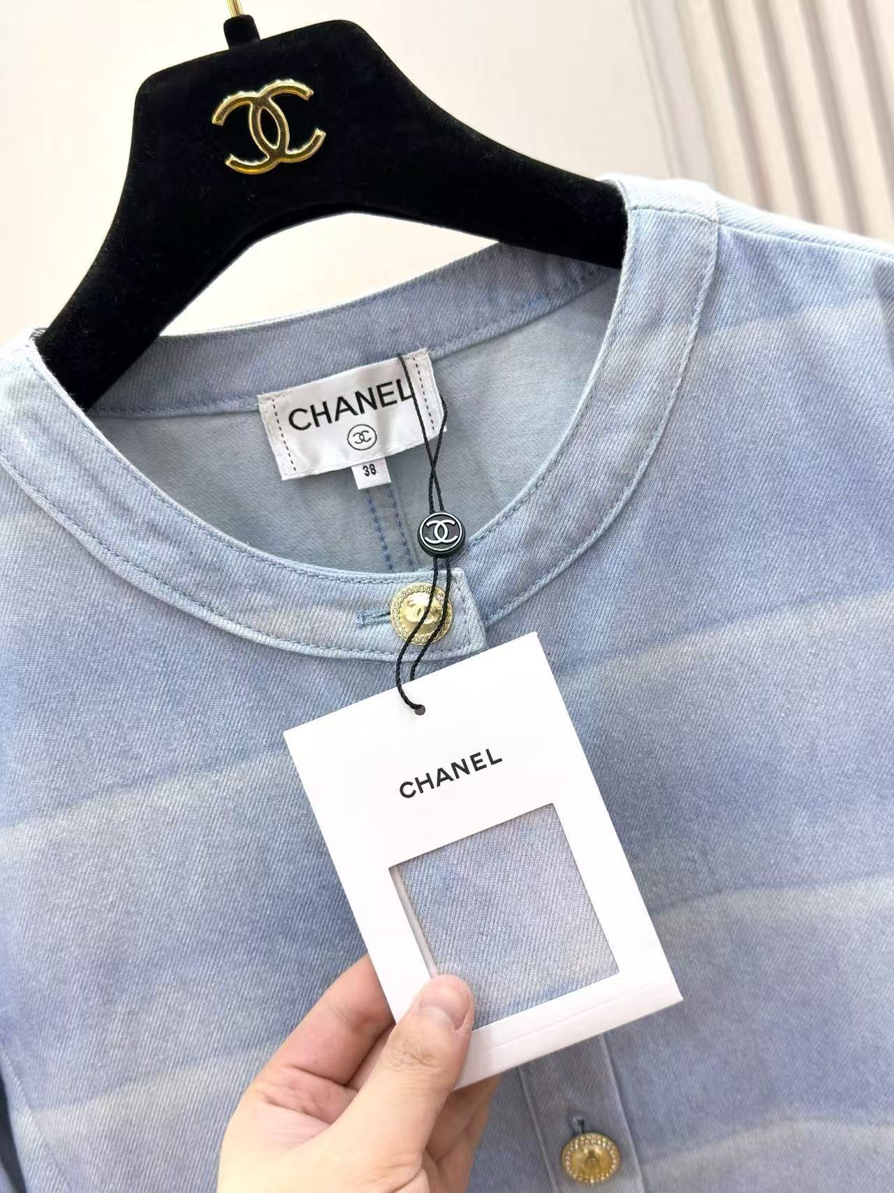 Chanel 2026 Jacket Light Blue Cotton