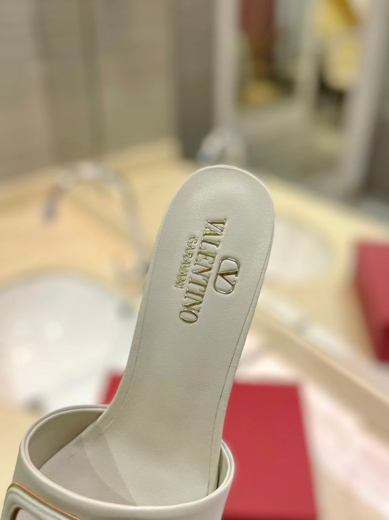 Valentino 2026 Sandal 65mm Cream Sheepskin