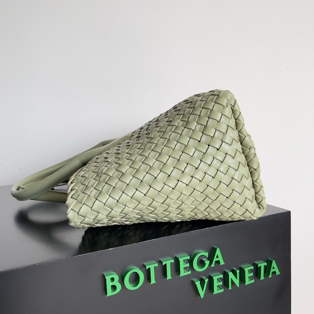 Bottega Veneta 2026 Cabat Tote Bag 48cm Stone Green Lambskin