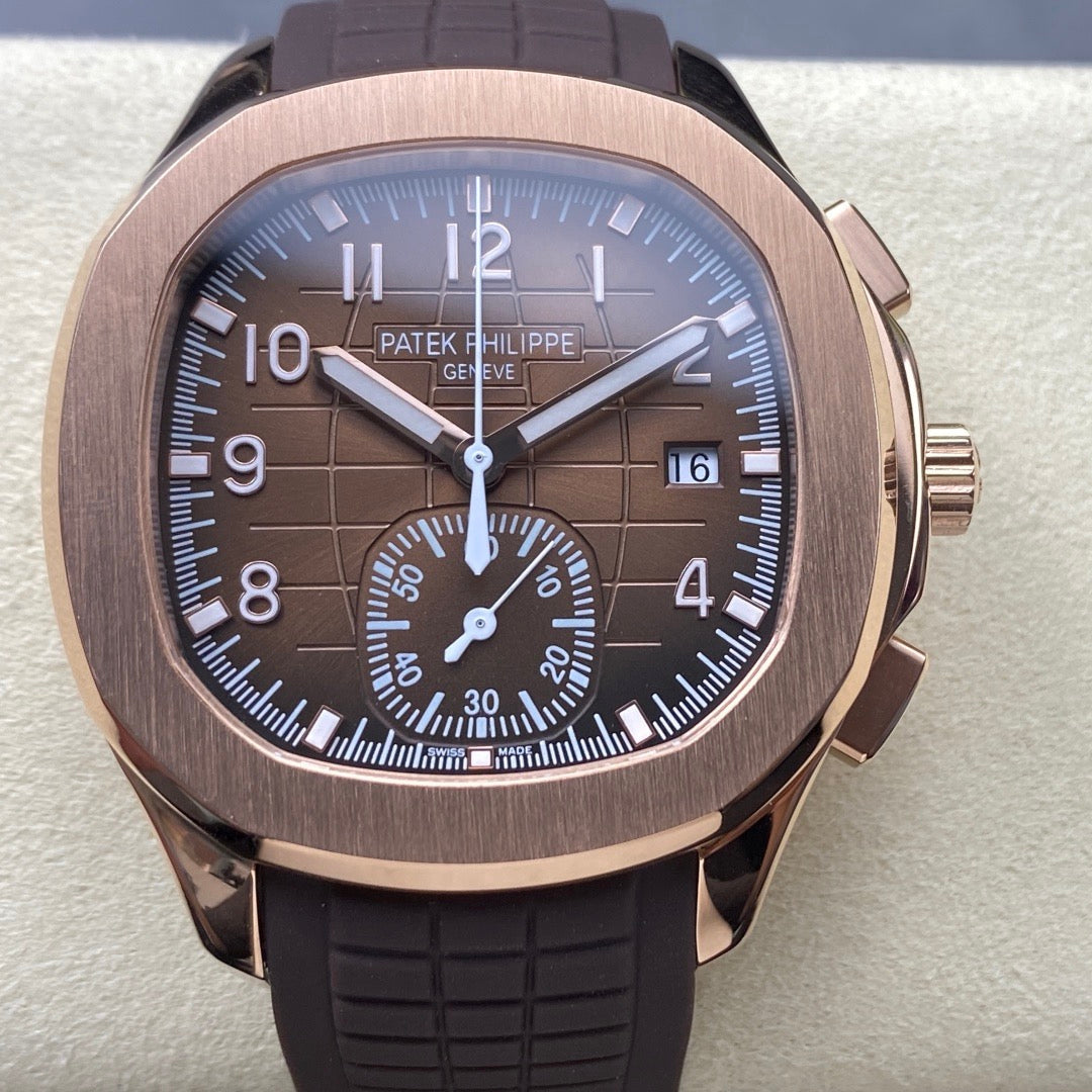 Patek Philippe Aquanaut Chronograph 42mm Rose Gold Case Brown Dial