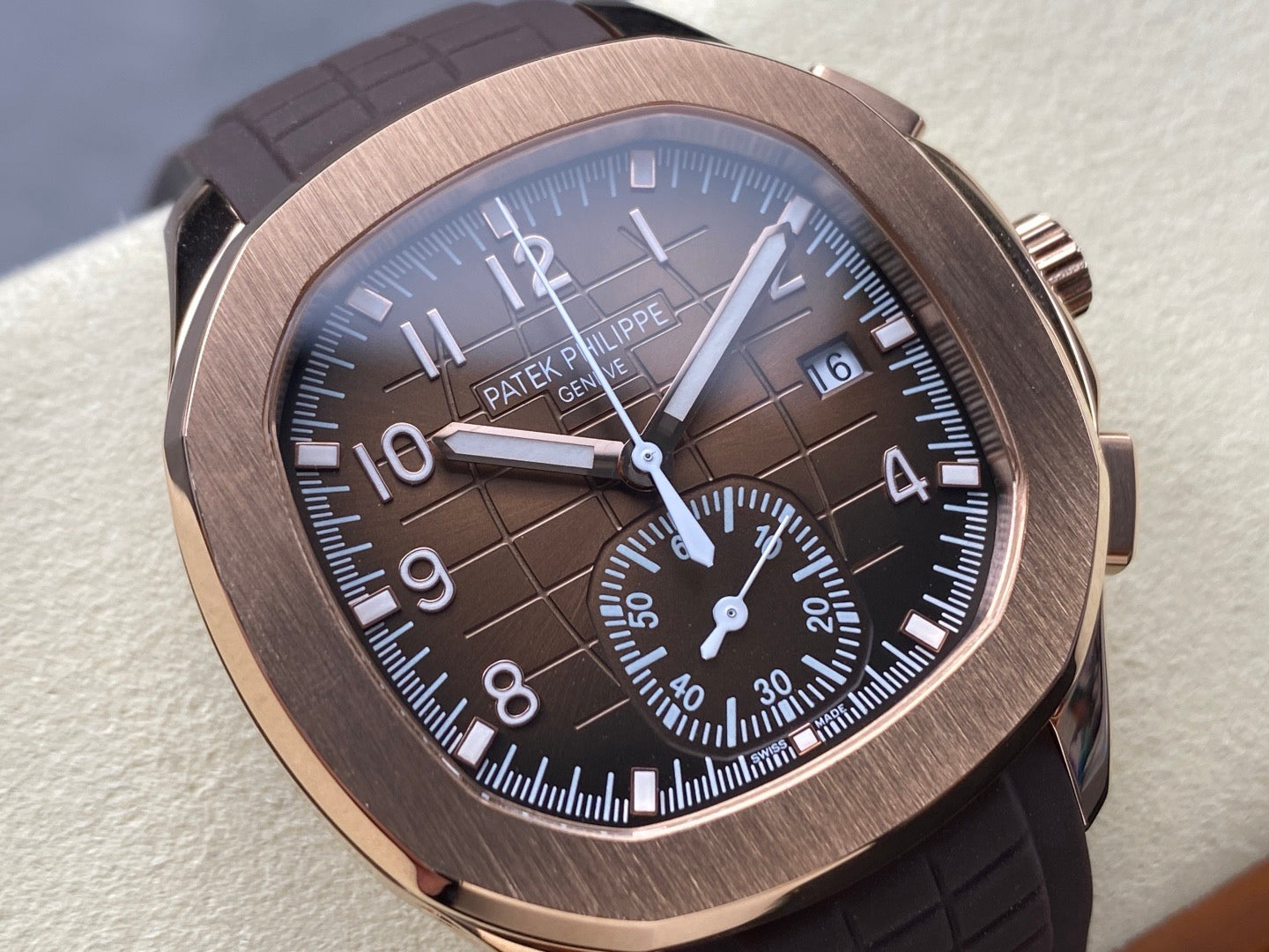 Patek Philippe Aquanaut Chronograph 42mm Rose Gold Case Brown Dial
