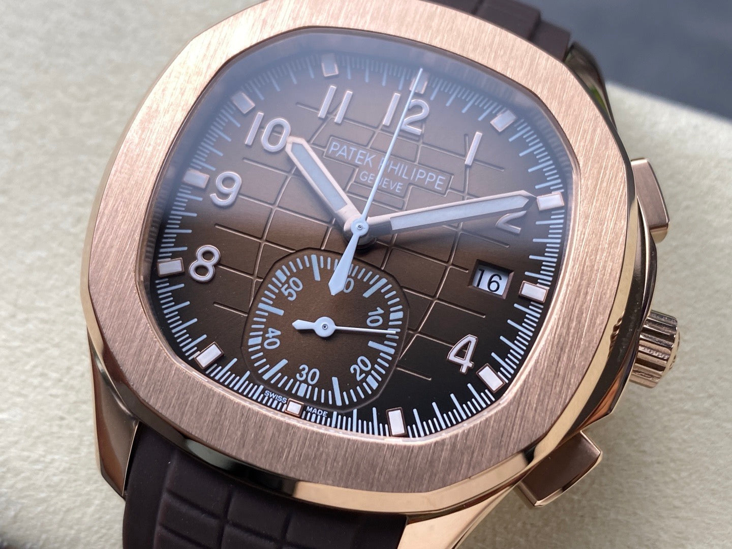 Patek Philippe Aquanaut Chronograph 42mm Rose Gold Case Brown Dial