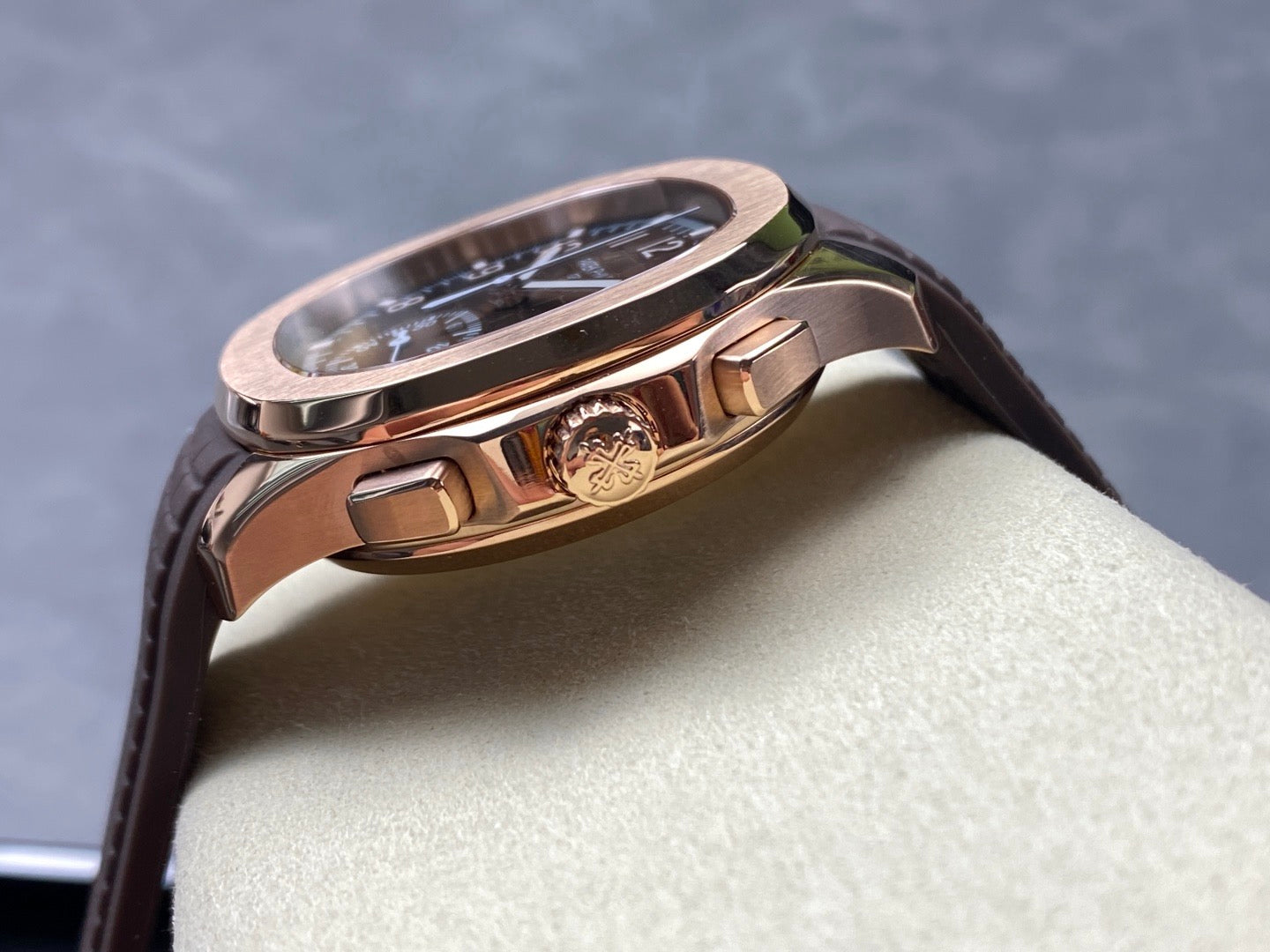 Patek Philippe Aquanaut Chronograph 42mm Rose Gold Case Brown Dial