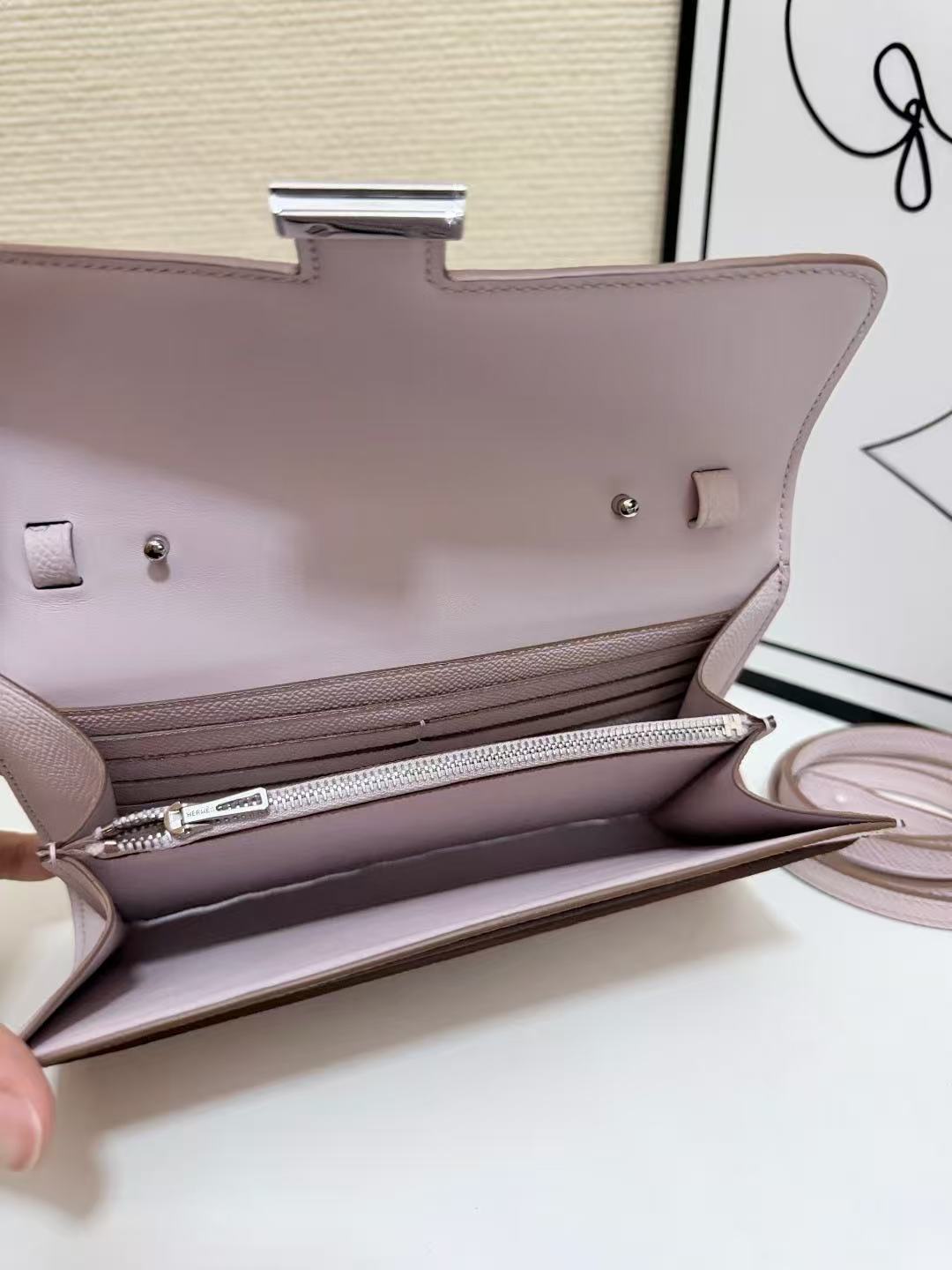 Hermes 2026 Constance Bag 20.5 Pink Epsom Leather With Silver Hardware