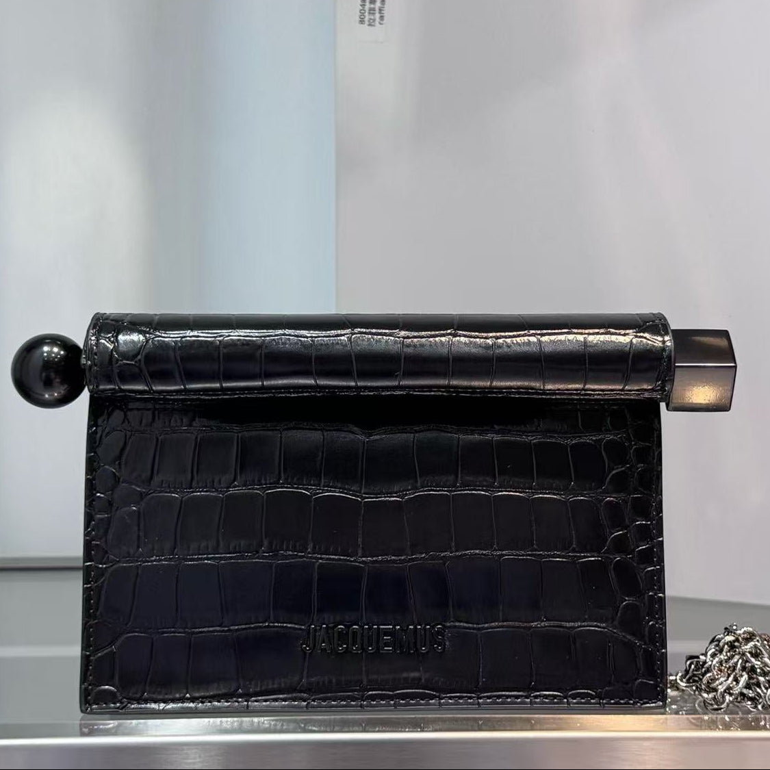 Jacquemus La Pochette Rond Carre Bag Black Leather