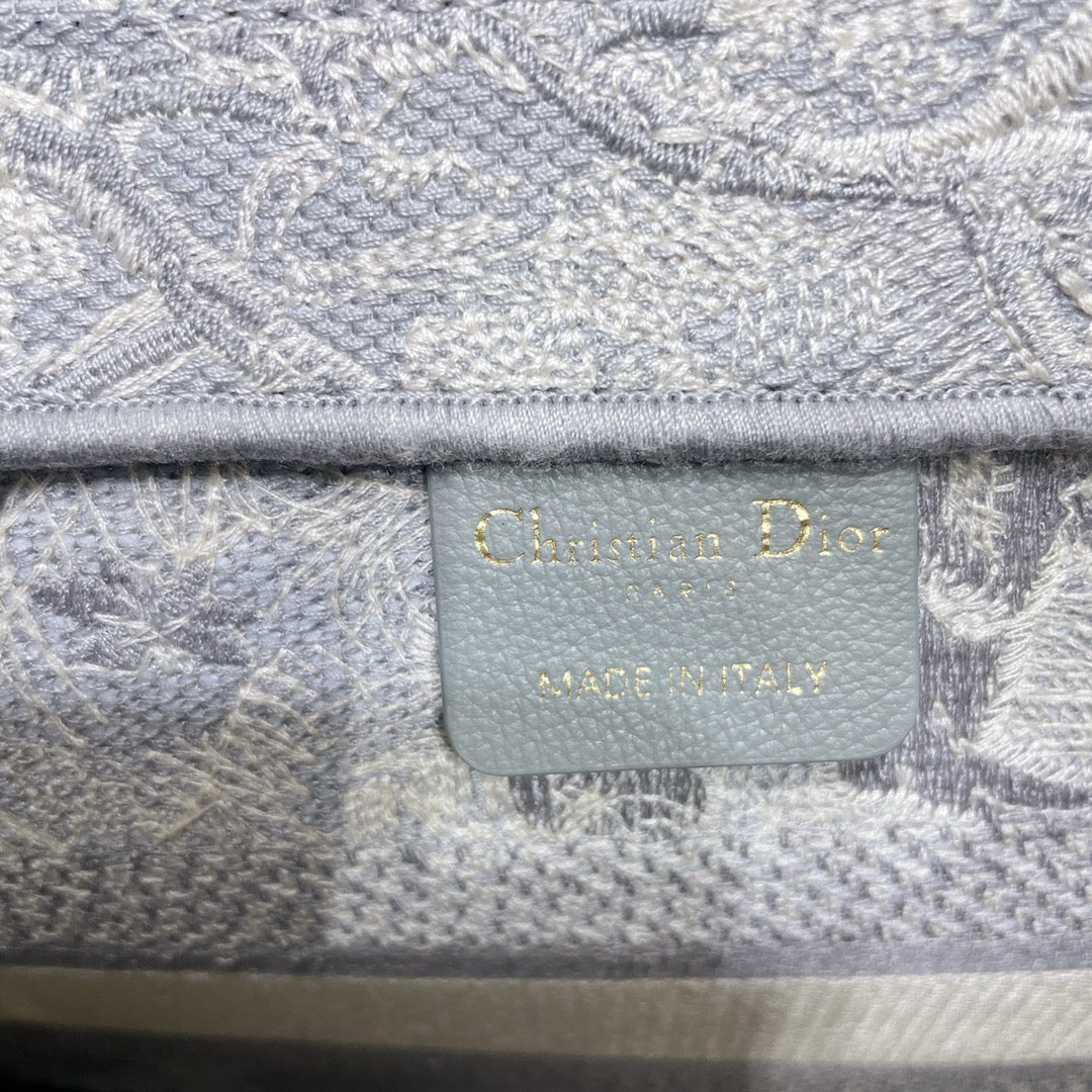 Dior 2026 Book Tote Bag 26.5cm Grey Canvas
