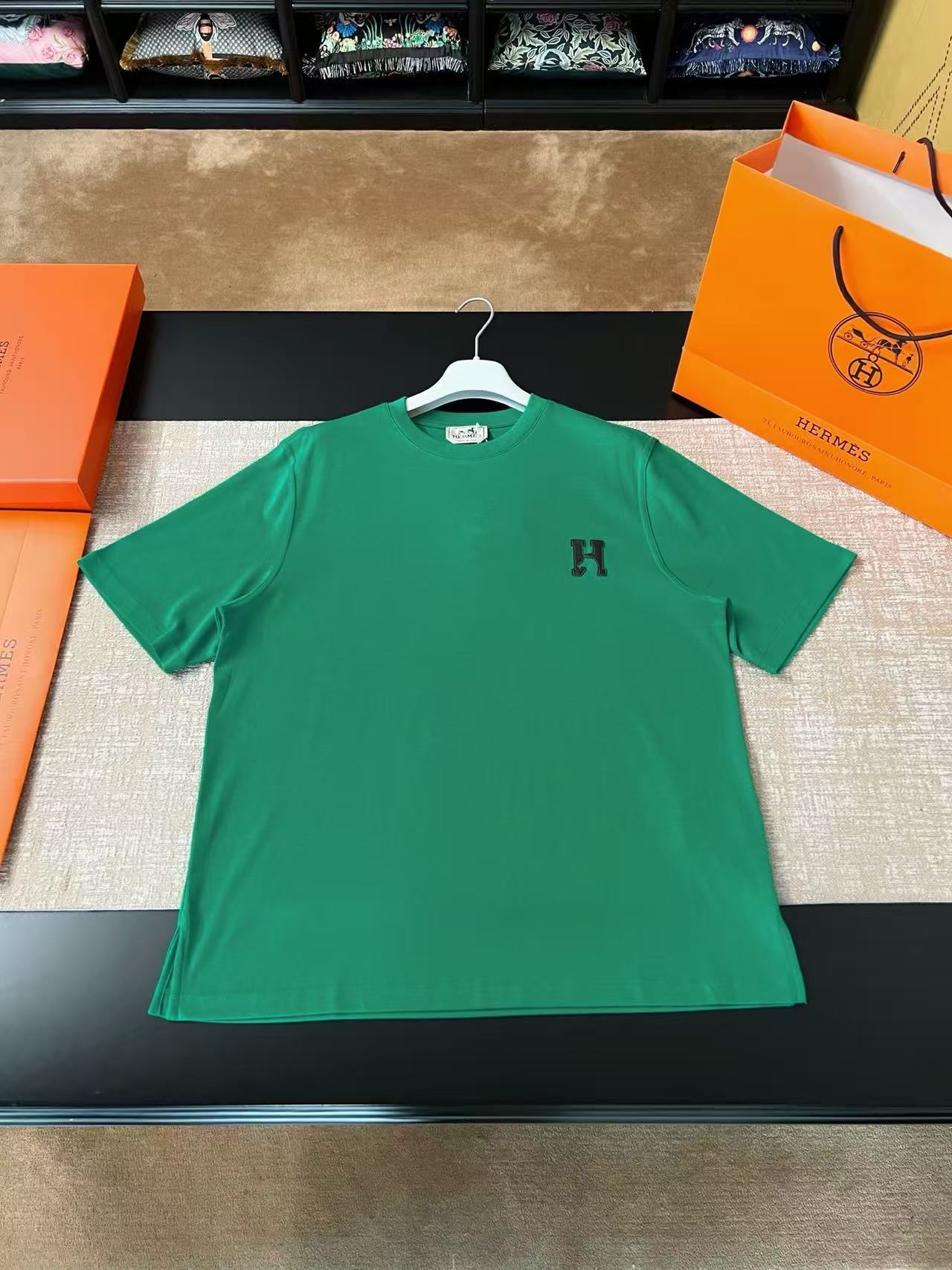 Hermes 2026 "H Cheval" T-shirt Cotton