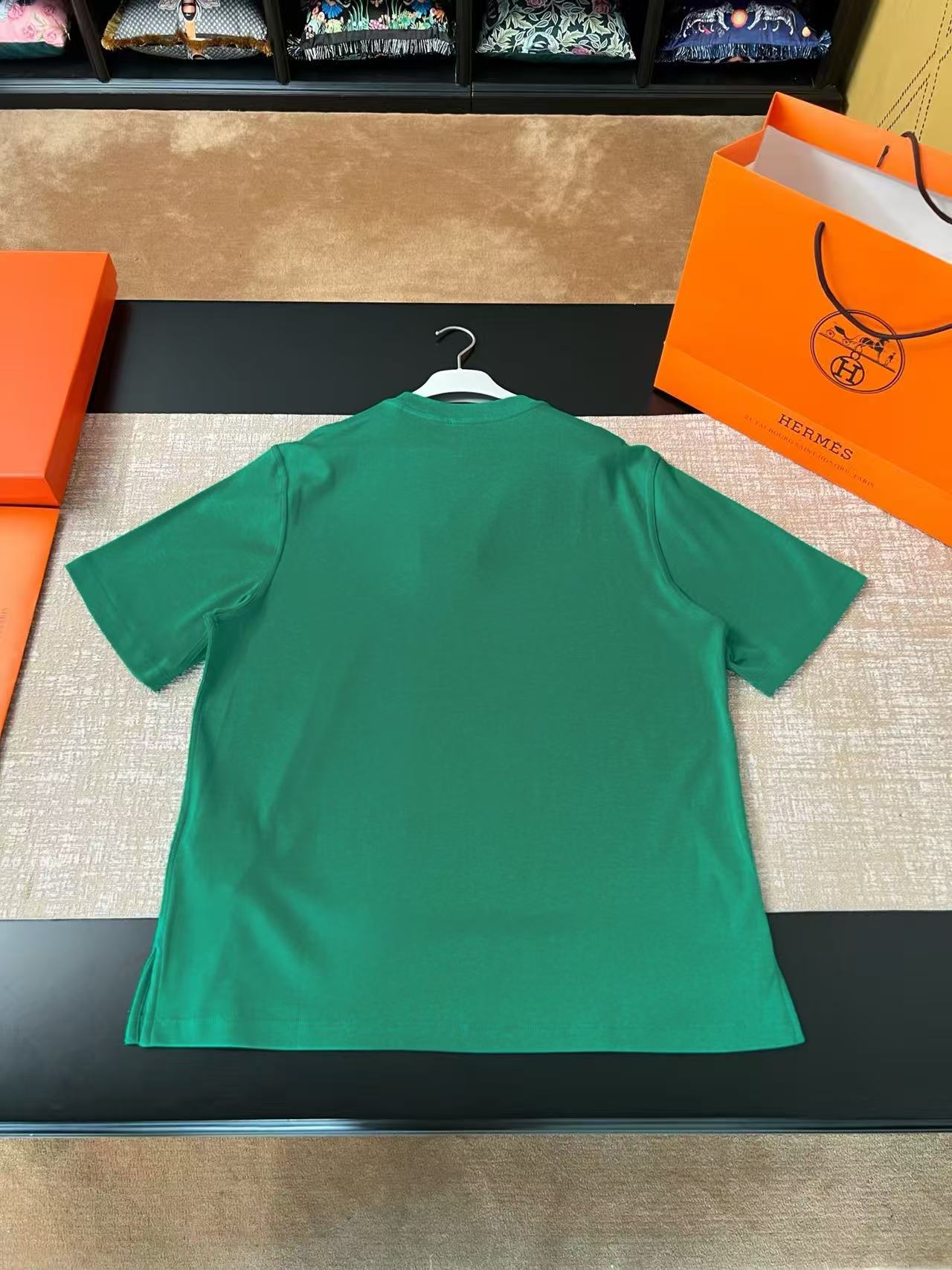 Hermes 2026 "H Cheval" T-shirt Cotton