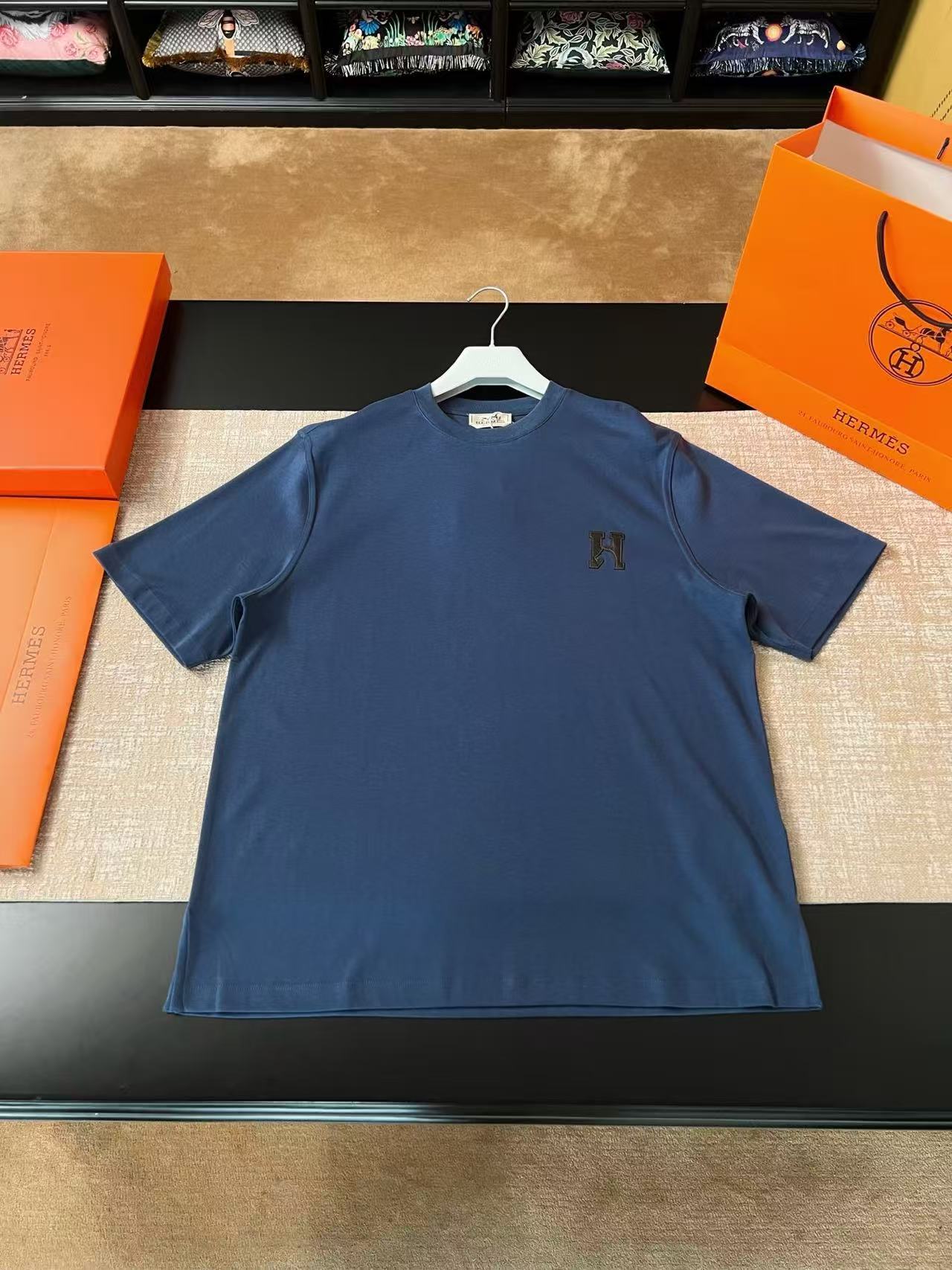Hermes 2026 "H Cheval" T-shirt Cotton