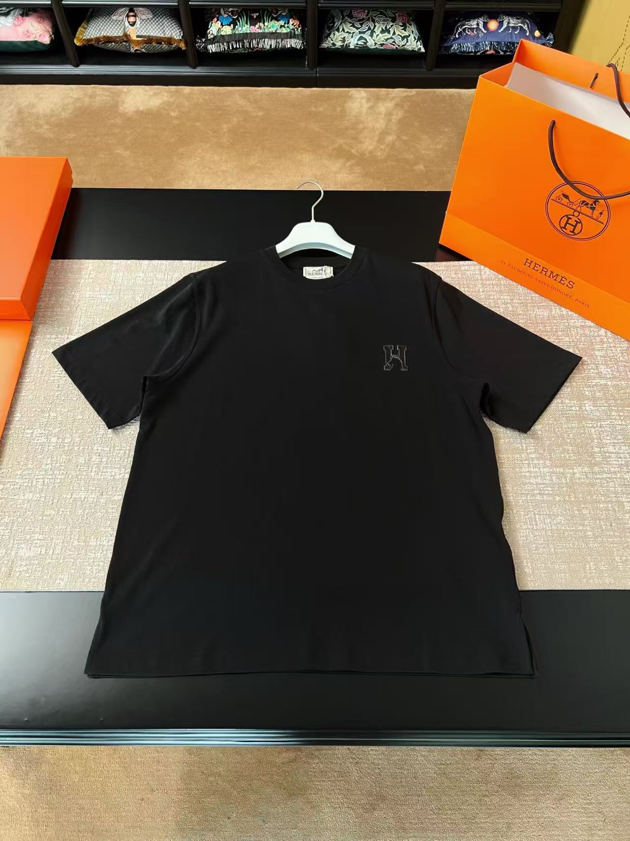 Hermes 2026 "H Cheval" T-shirt Cotton