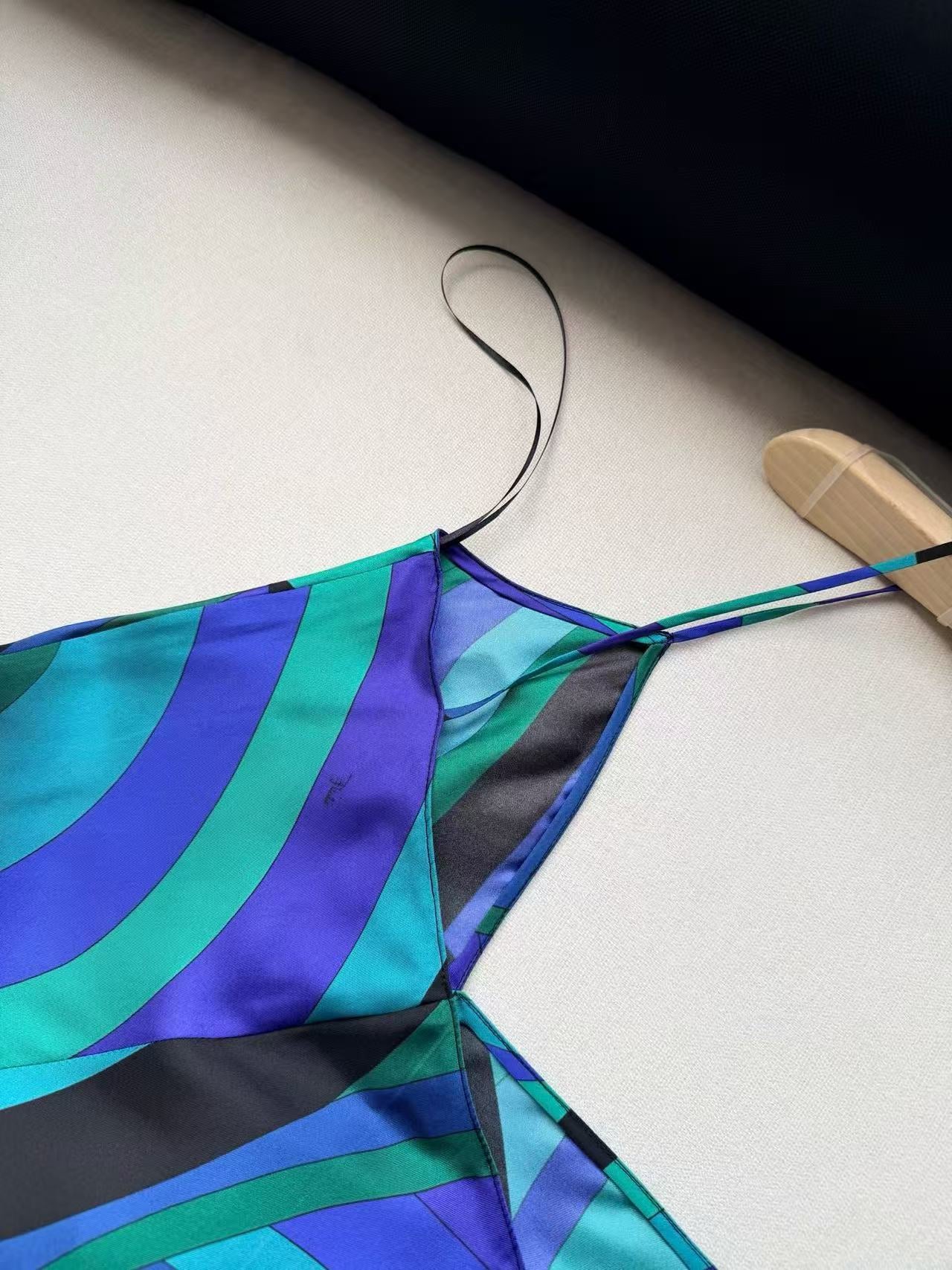 Pucci 2026 Layered Printed Maxi Dress Blue Green Purple Silk