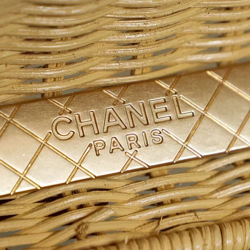 Chanel 2026 Flap Bag 18.5cm Beige Braided Rattan